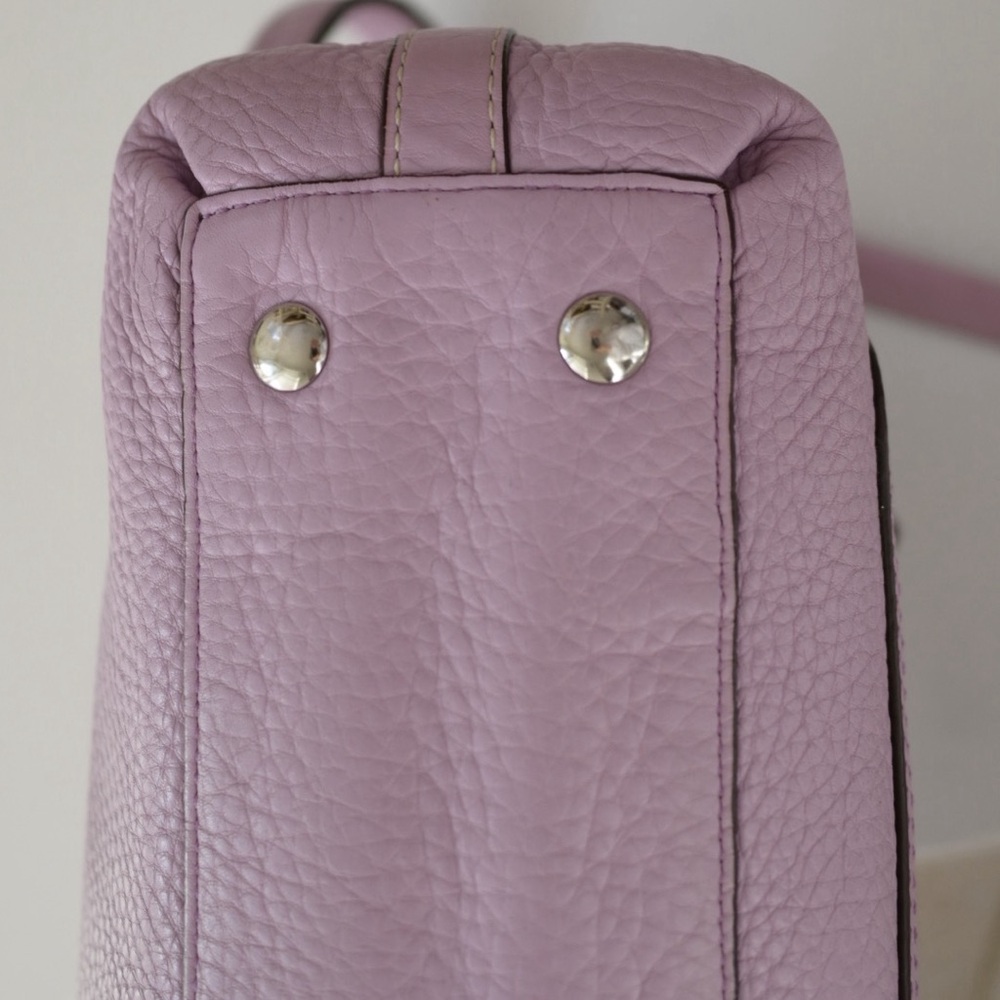 Y2K Coach Penelope Ruffle Purple Lavender Lilac Leather Shoulder Bag - Picture 11 of 13